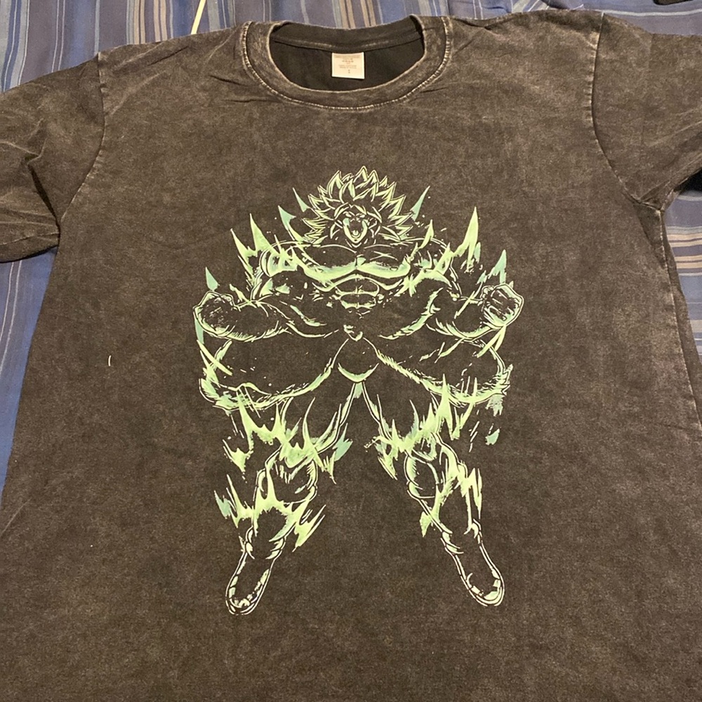Dbz shirt being held for someone
